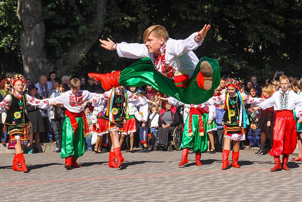 Young Ukrainian dance troupe performs agile moves in colourful costumes. | Edmonton UFest | Stawnichy’s Mundare Sausage
