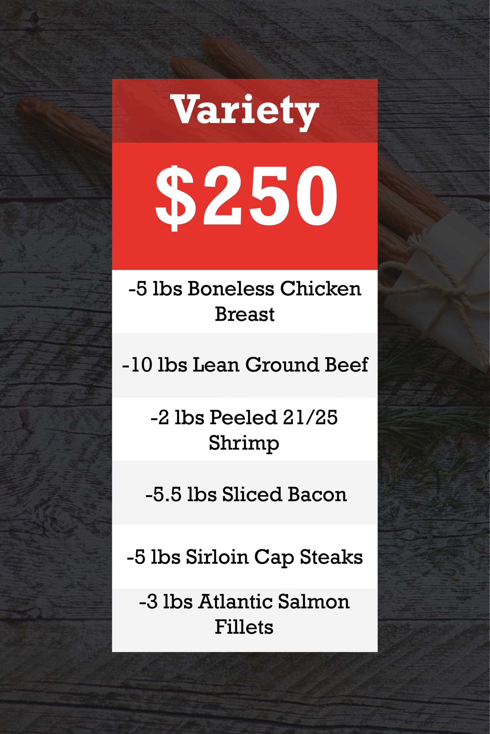 $250 Variety Meat Box